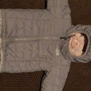 Baby girl northface reversible jacket